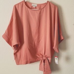 Jaclyn Smith Dolman Sleeve Waist Tied Blouse SZ S DEAD STOCK